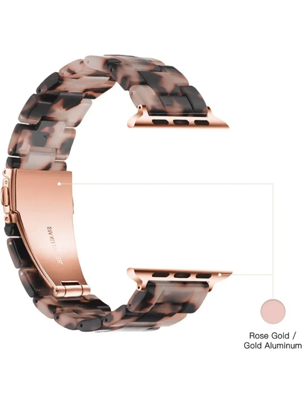Stylish Lightweight Resin Apple Watch Bands for Men & Women, 38mm-49mm